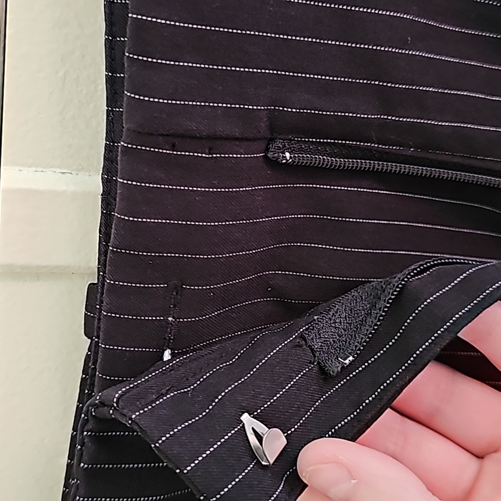 Black Pinstripe Pants - Picture 3 of 5